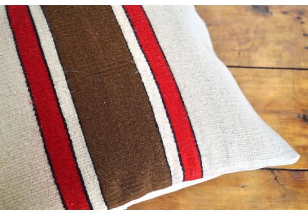 El Dokuma Yün Kırlent 'klasik çizgi' kare