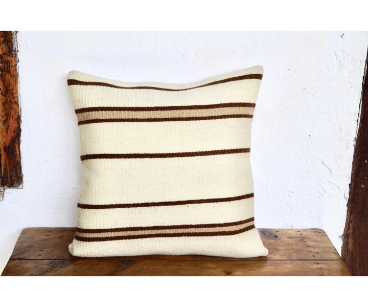 Woven Woolen Cushion 'Klasik Stripes'