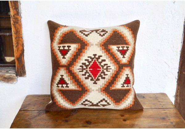 Woven Woolen Cushion 'Kilim Motives'