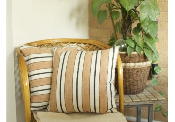 Striped Handwoven Linen Cushion
